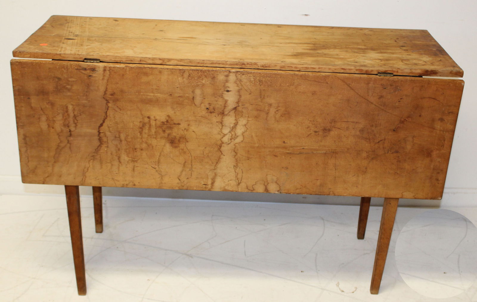 Country Hepplewhite dropleaf table - 29" tall x 43"x17" w 13" leaves (1 of 5)