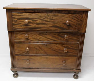 Antique Empire 4 drawer chest - 44"x44"x21 1/2"