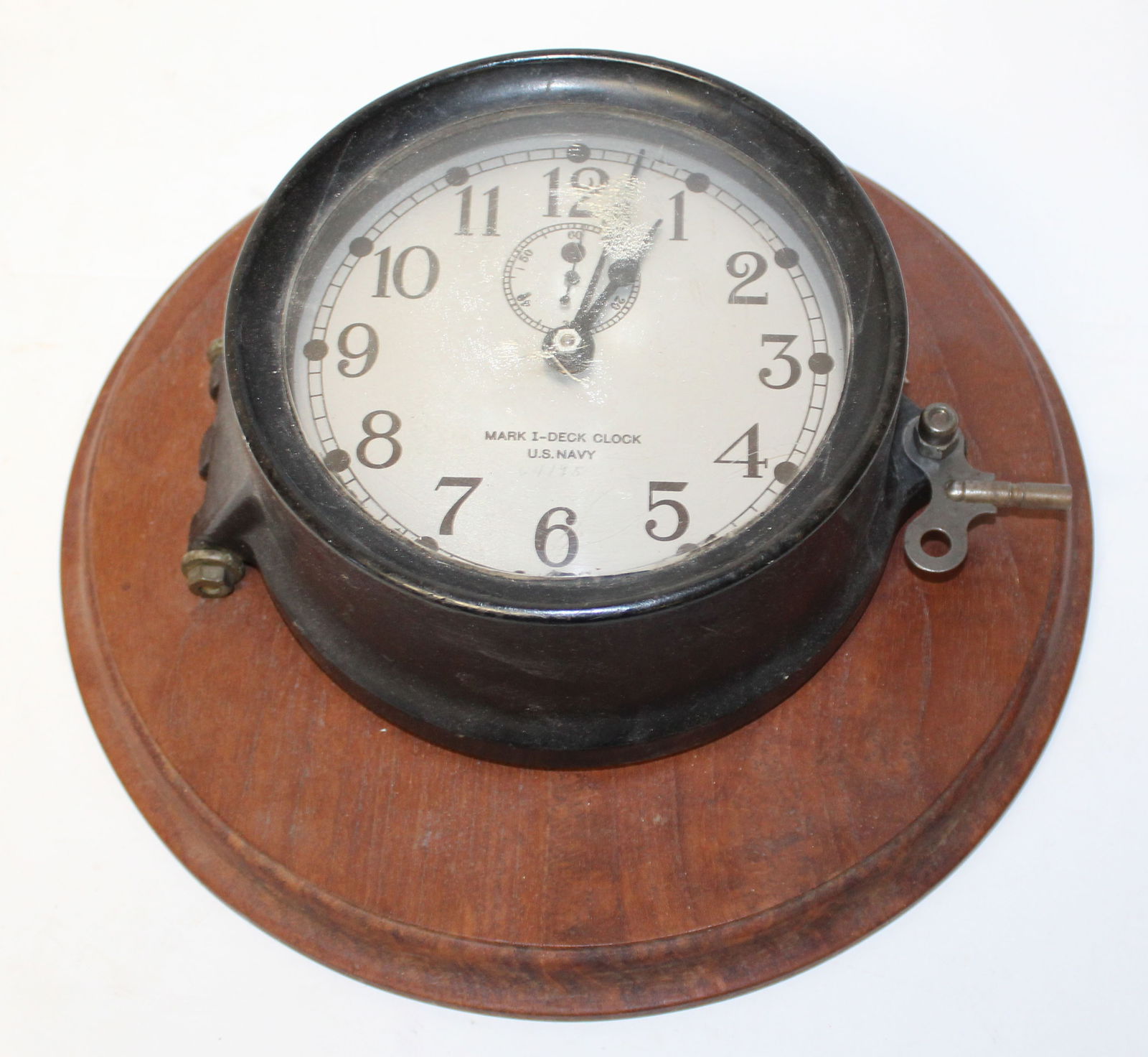 Vintage Mark I US Navy Deck Clock - 6 1/2" diam (1 of 3)