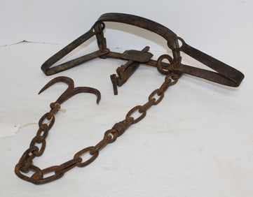 Antique iron bear trap
