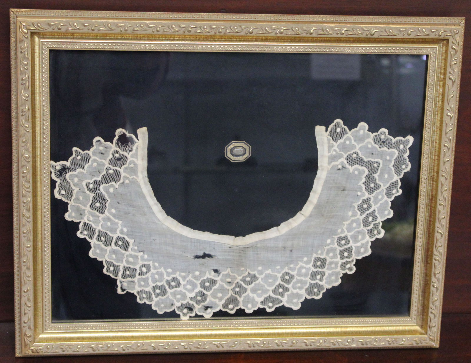 Antique framed pin & cotton collar belonging to Experience Hawks of Deerfield, MA - very similar to (1 of 7)