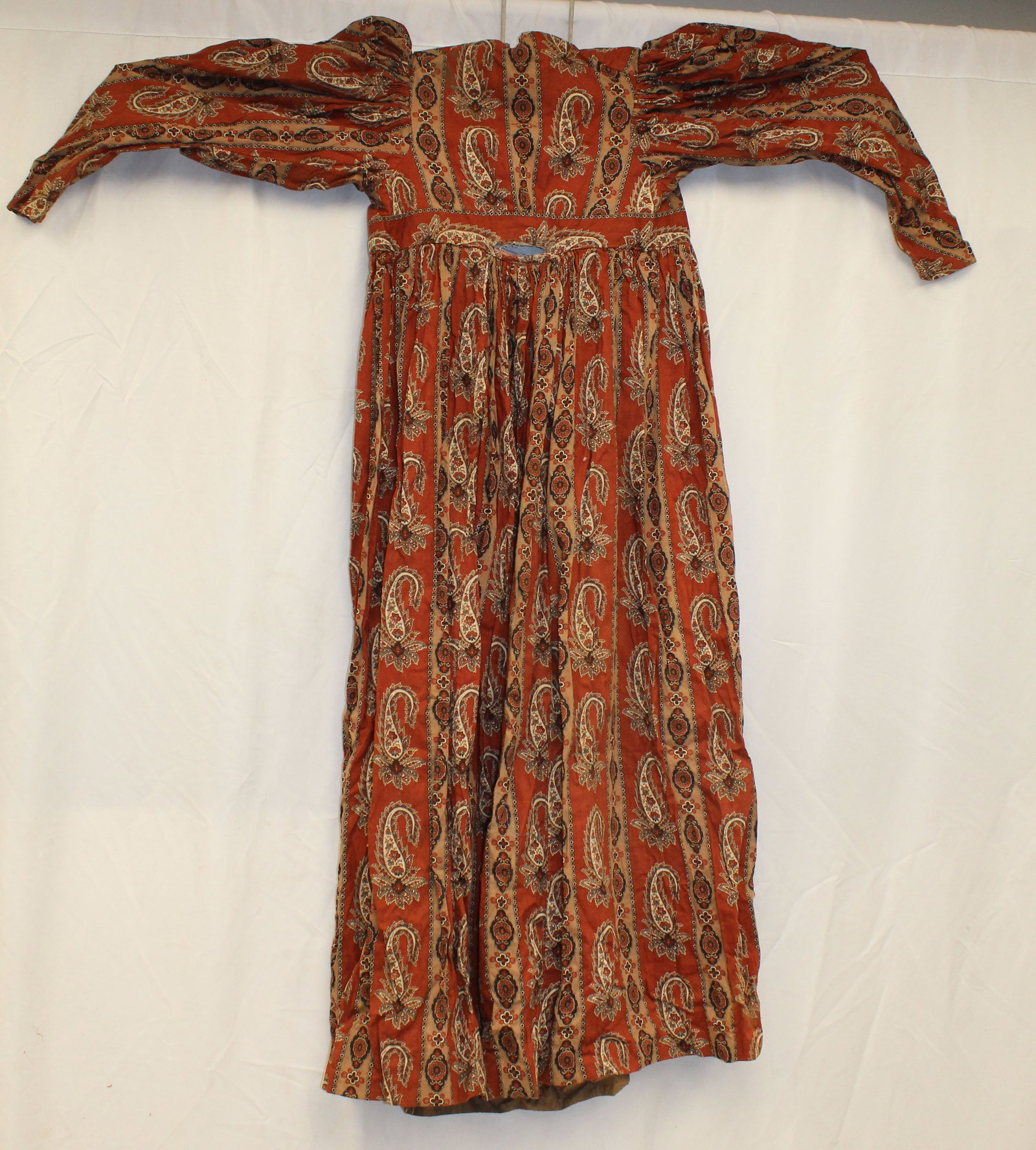 Antique calico dress - as found condition: Antique calico dress - as found condition