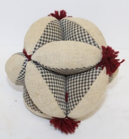 Amish puzzle ball pin cushion - 6" diam
