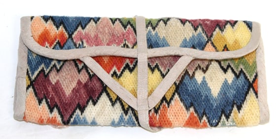 Vintage flame stitched wallet - 4" x 8"