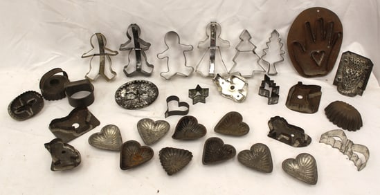 Large lot of cookie cutters & molds