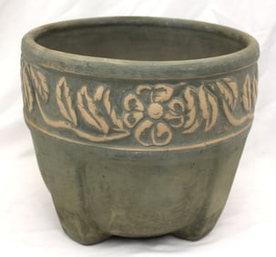 Antique terra cotta planter - 10 1/4" tall x 12" diam