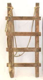 Antique primitive wooden sled - 6" tall x 39"x16"