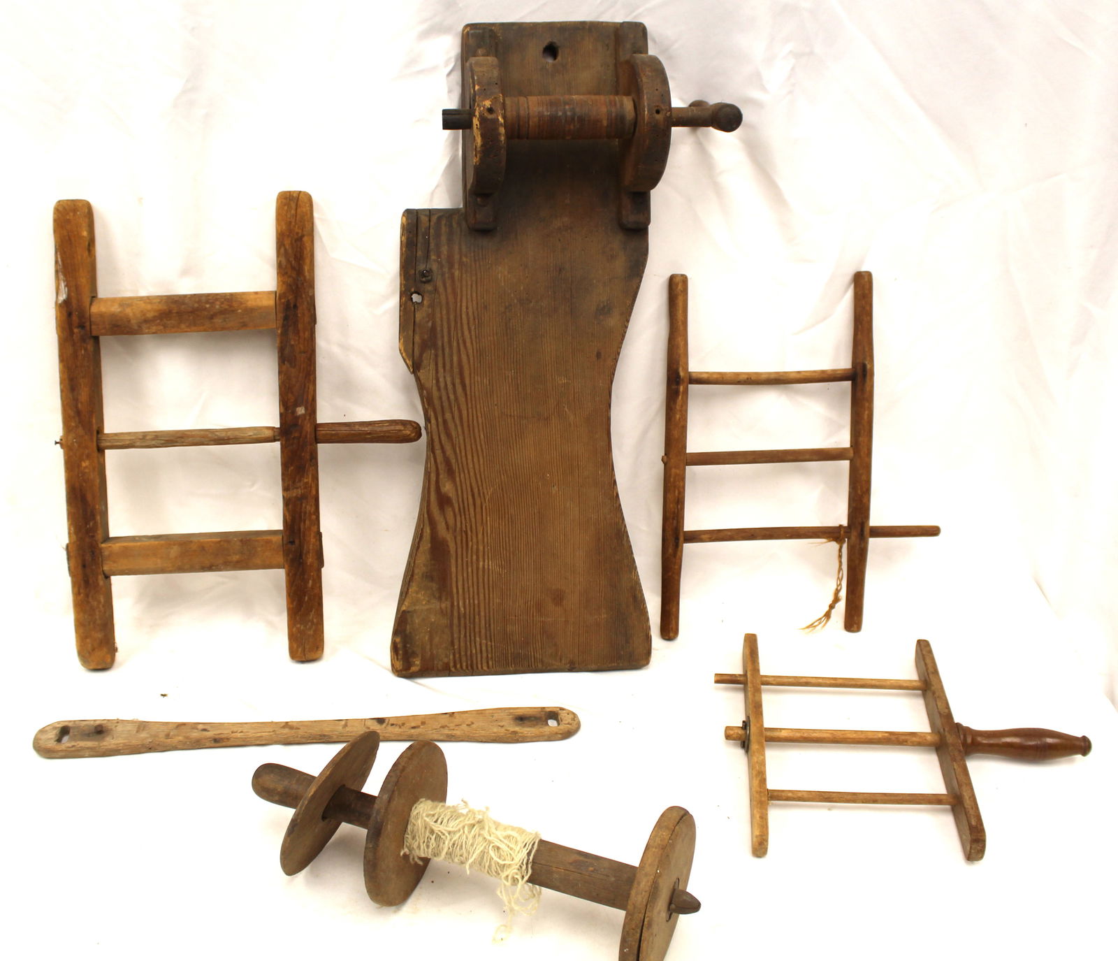 Lot of antique wooden winders - 11" - 23" (1 of 7)