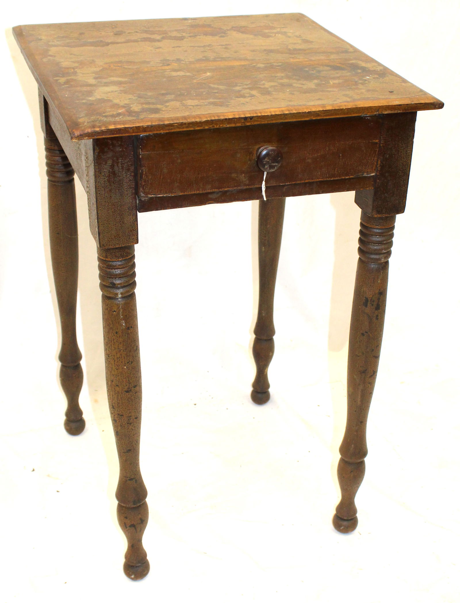 Antique country Sheraton 1 drawer stand - 29" tall x 18 1/2" wide x 34" (1 of 6)