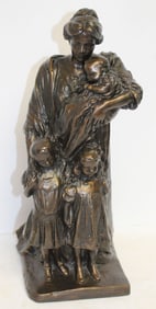 Vintage Bronzed Sculpture "Motherhood" after Bessie Potter Vonnoh by Alva Studios - 16 1/2" tall