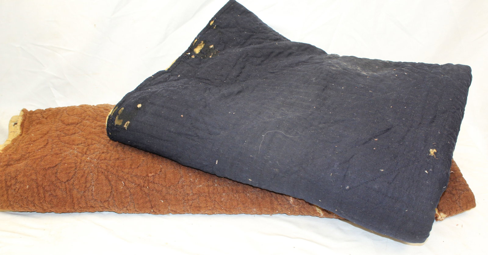 Lot of 2 antique Linsey Woolseys - as found: Lot of 2 antique Linsey Woolseys - as found