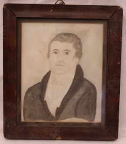 Antique small w/c portrait of a gentleman