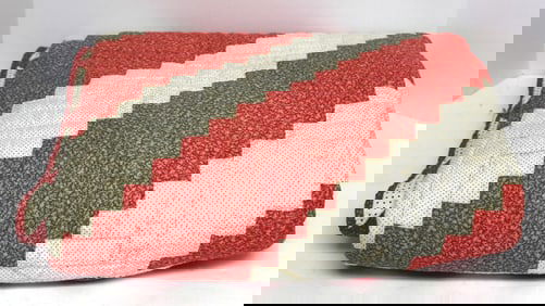 antique red & white quilt