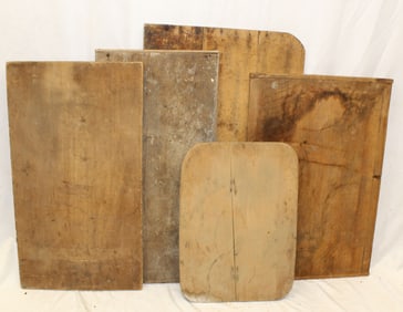 Lot of 5 architectural panels - in various sizes & paint -