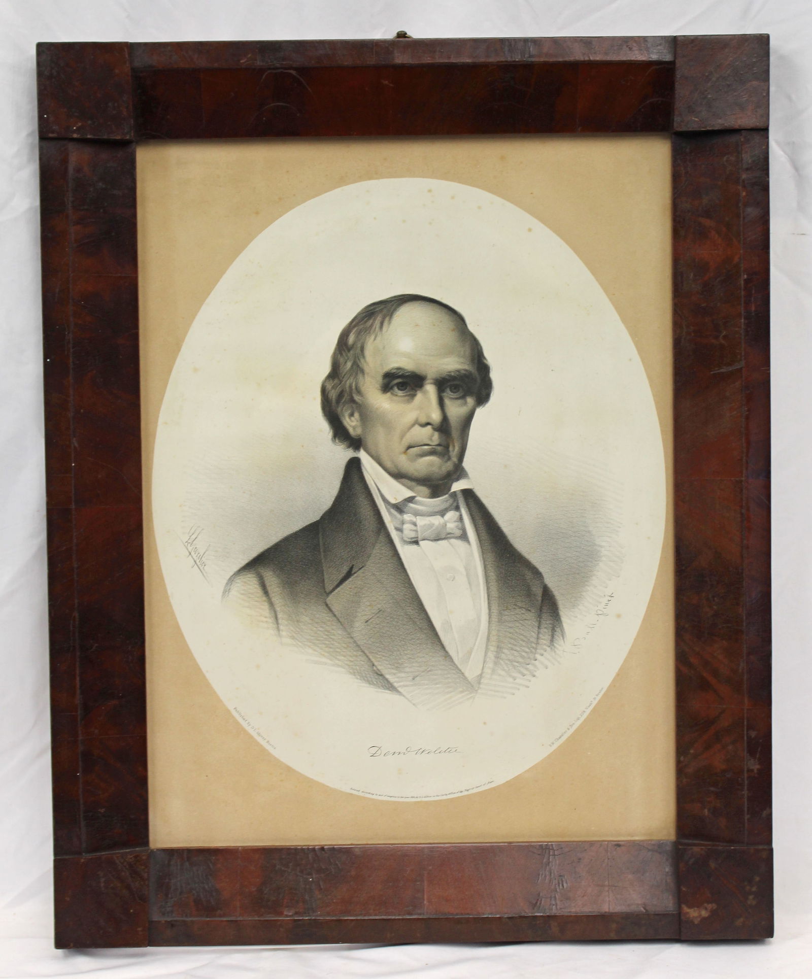 Antique framed print of Daniel Webster - overall framed size 25"x20 (1 of 5)