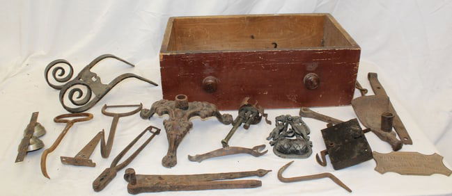 Lot of misc antique iron