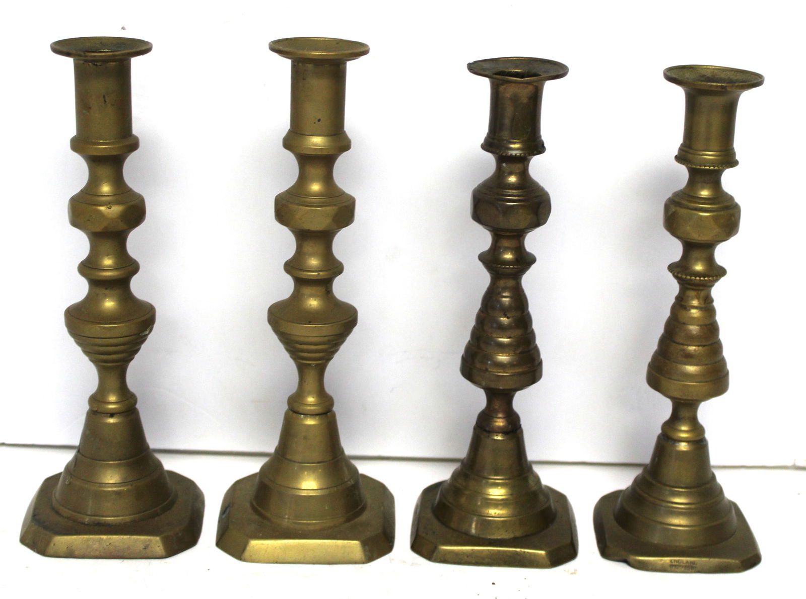 Lot of 4 (2 pairs) of brass candlesticks - 8 1/2" (1 of 7)