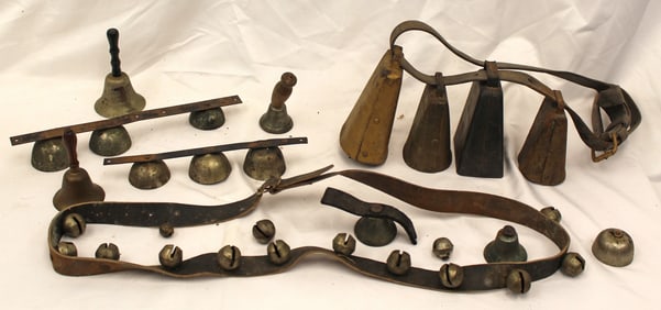 Large lot of vintage/antique bells