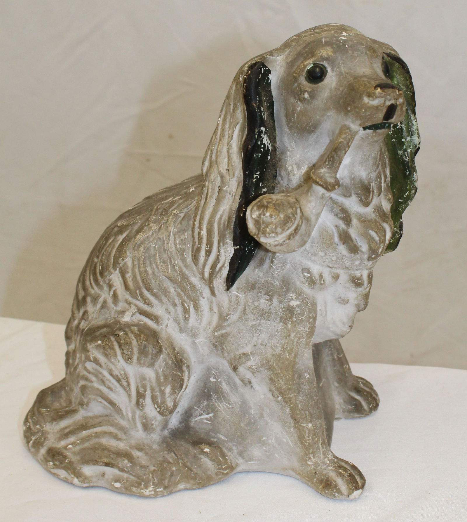 Antique chalkware Spaniel - 9" tall (1 of 4)
