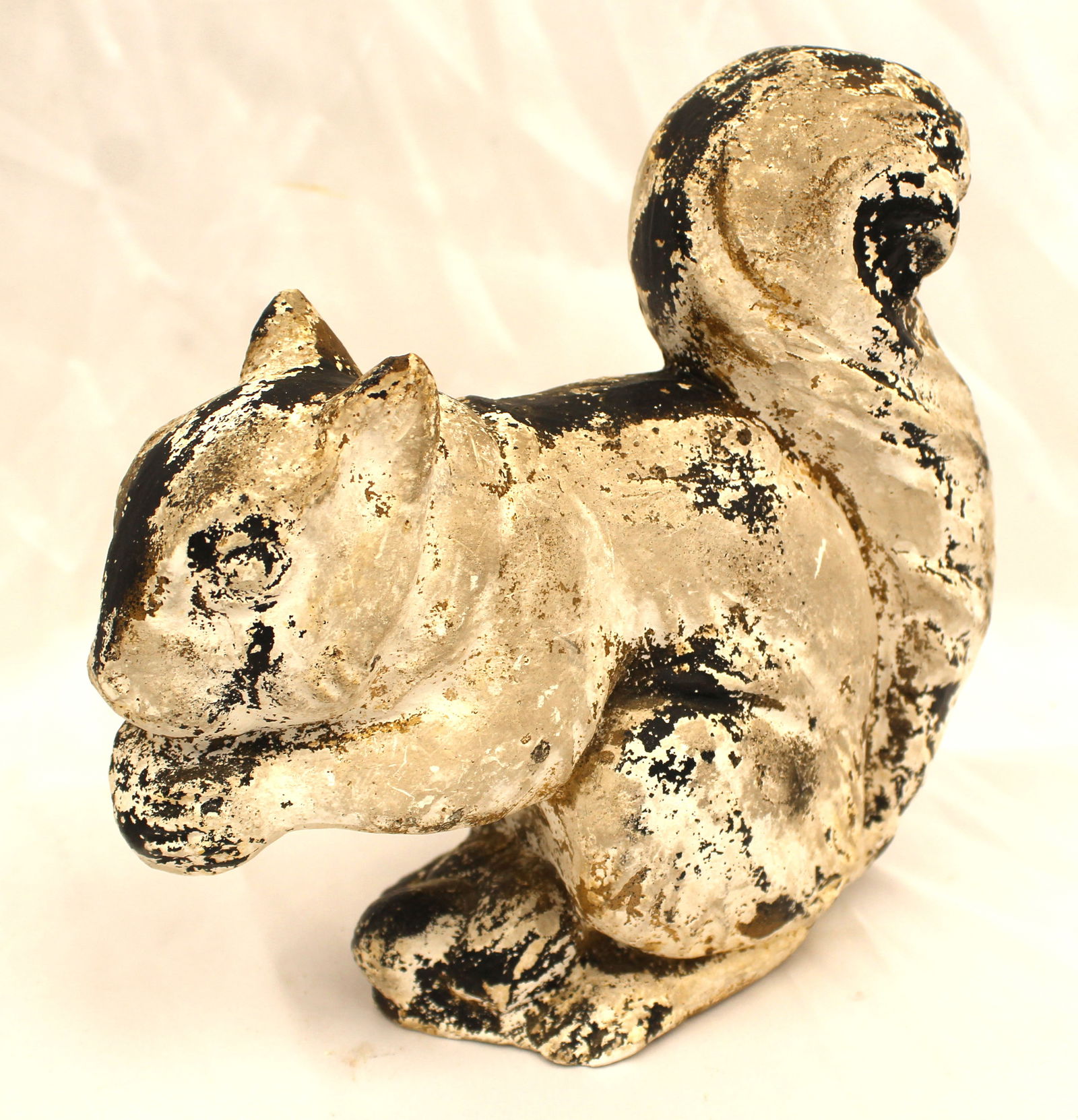 Antique chalkware squirrel - 8 3/4" tall: Antique chalkware squirrel - 8 3/4" tall