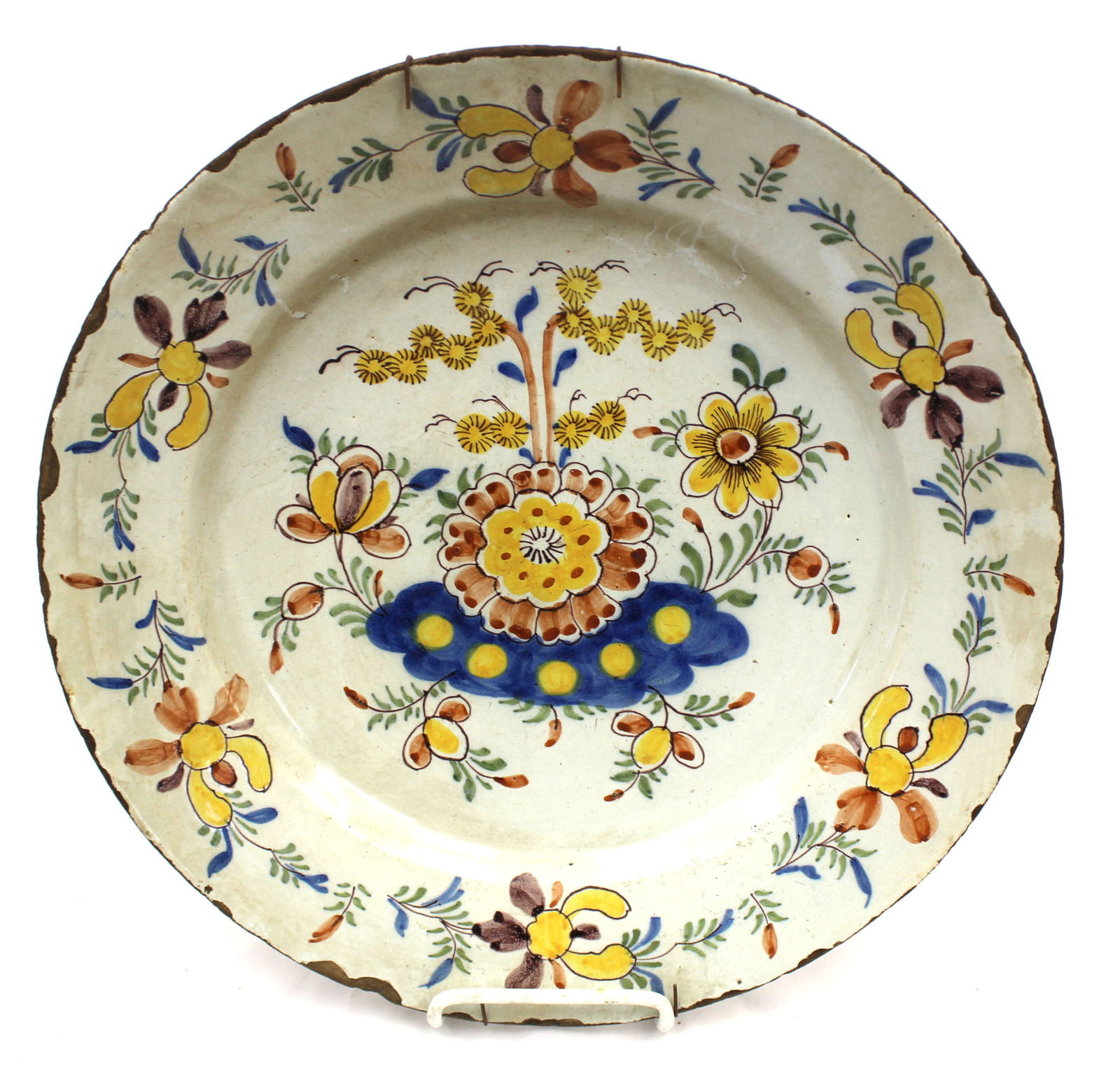 18thC Delft charger - 13 1/2" diam (1 of 5)