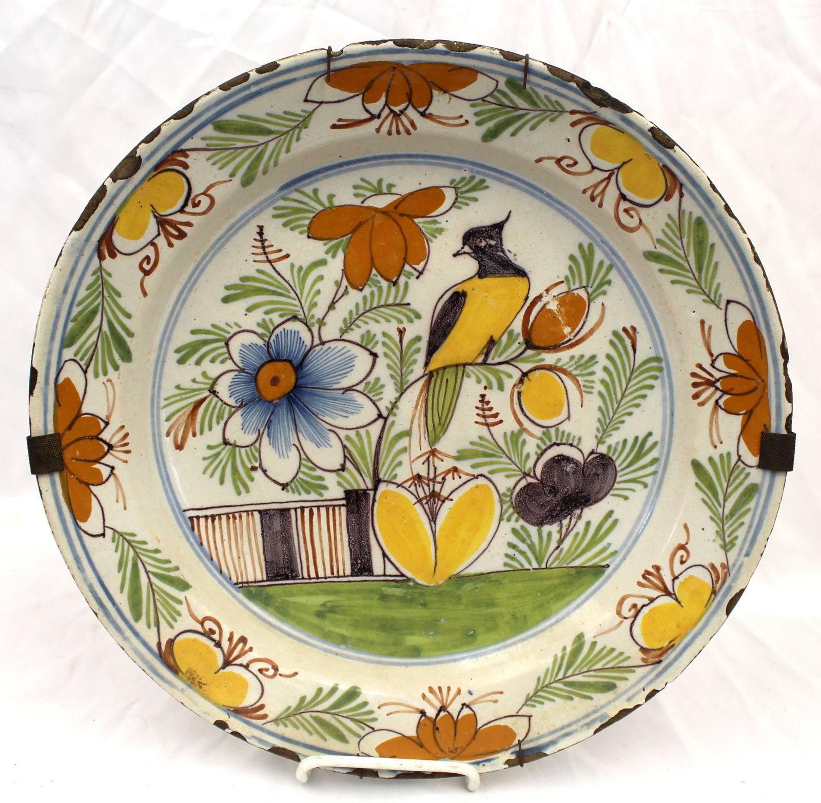 18thC Delft charger - 14" diam (1 of 5)