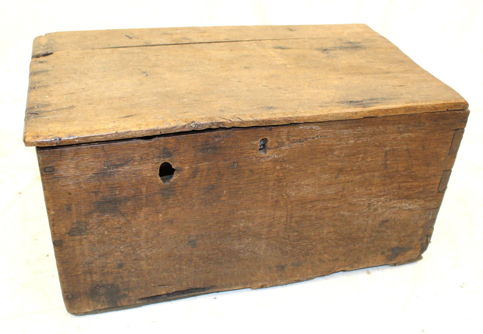 18thC oak box - 11 3/4"x21 1/5"x12" (1 of 5)