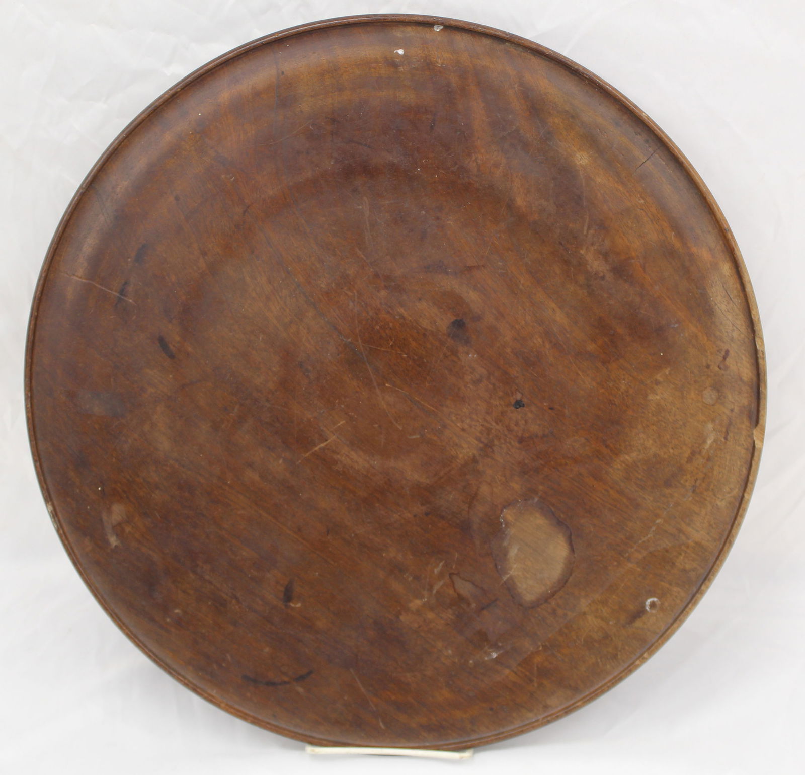 Antique mahogany charger - 17" diam (1 of 5)
