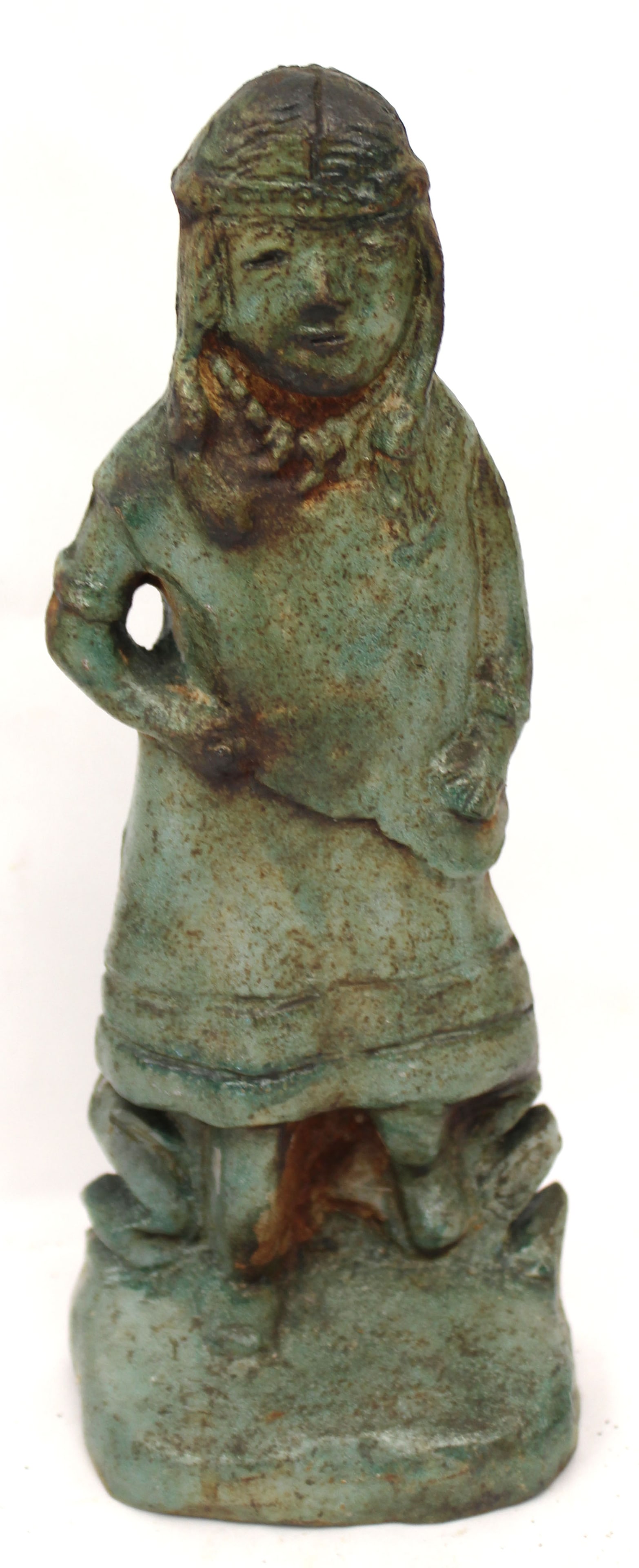 Antique cast iron painted figural doorstop - 9 1/2" tall (1 of 3)