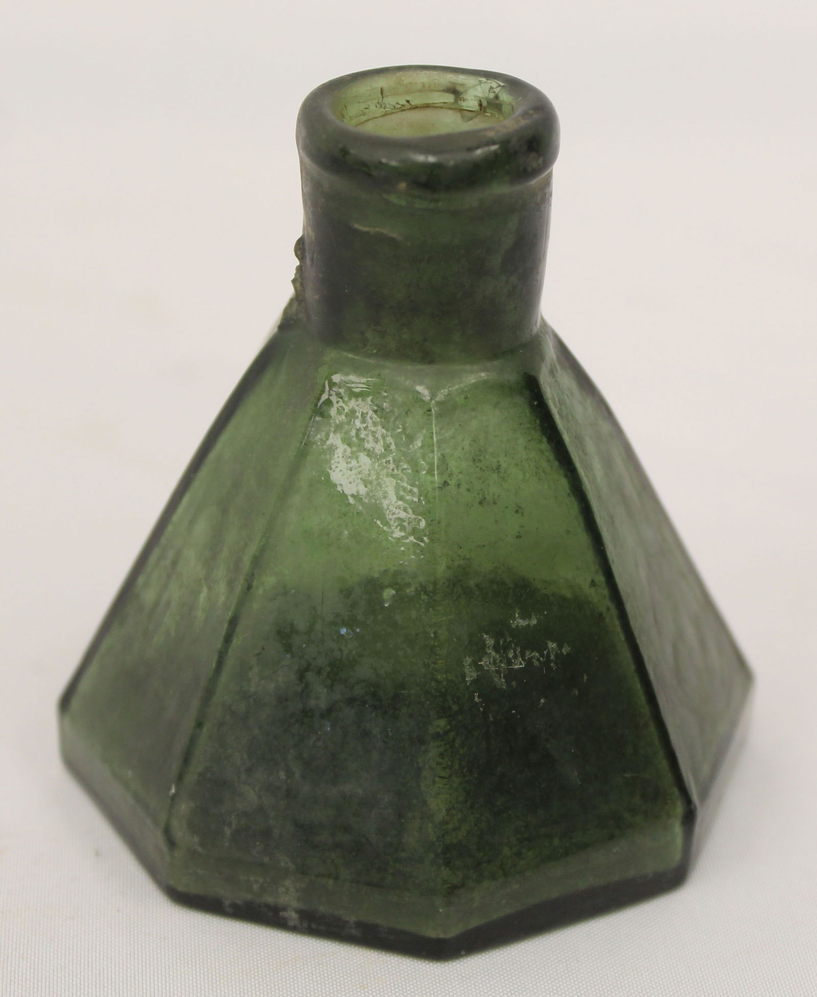 Early olive green umbrella ink - 2 1/2" tall (1 of 4)