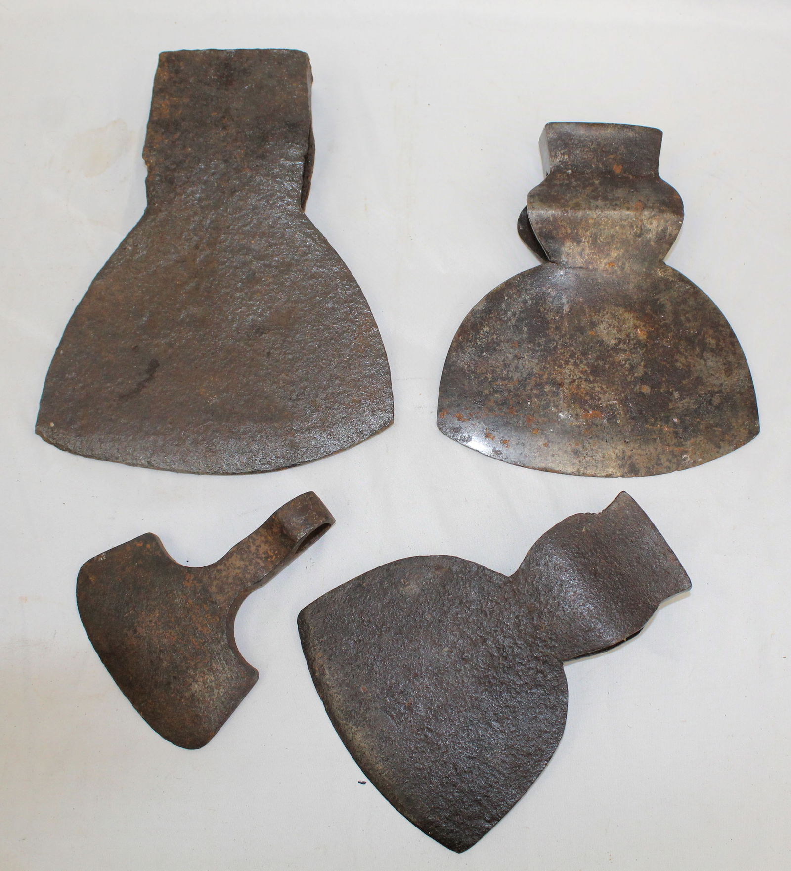 Lot of 4 antique ax heads - 5"x4 1/2" - 9 1/2"x8" (1 of 9)