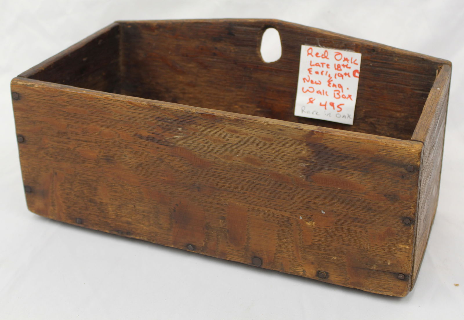 Late 18th/early 19thC oak wall box (1 of 4)