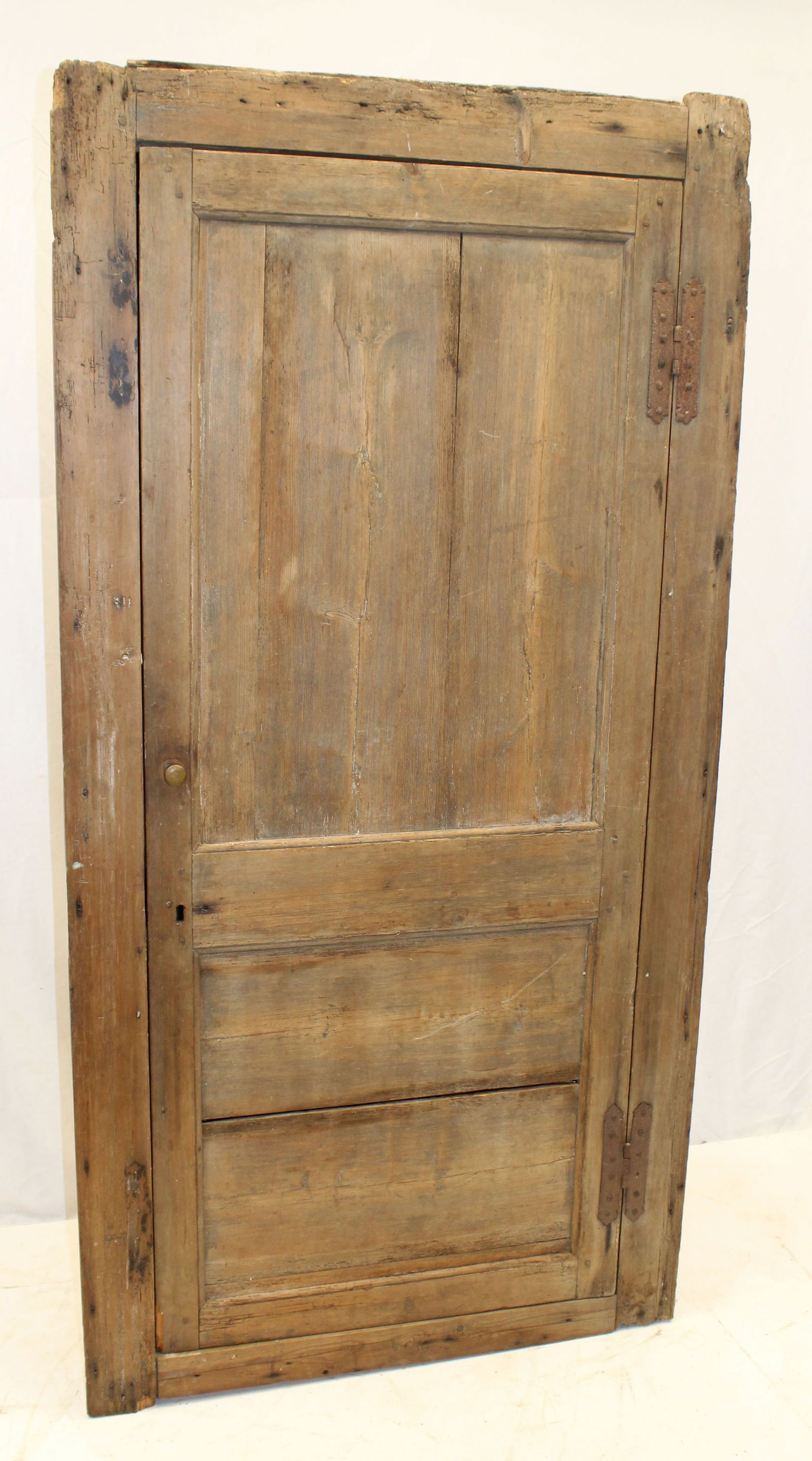 18thC pine diminutive corner cupboard - as found - 70" tall x 36" wide x 16" deep (1 of 10)