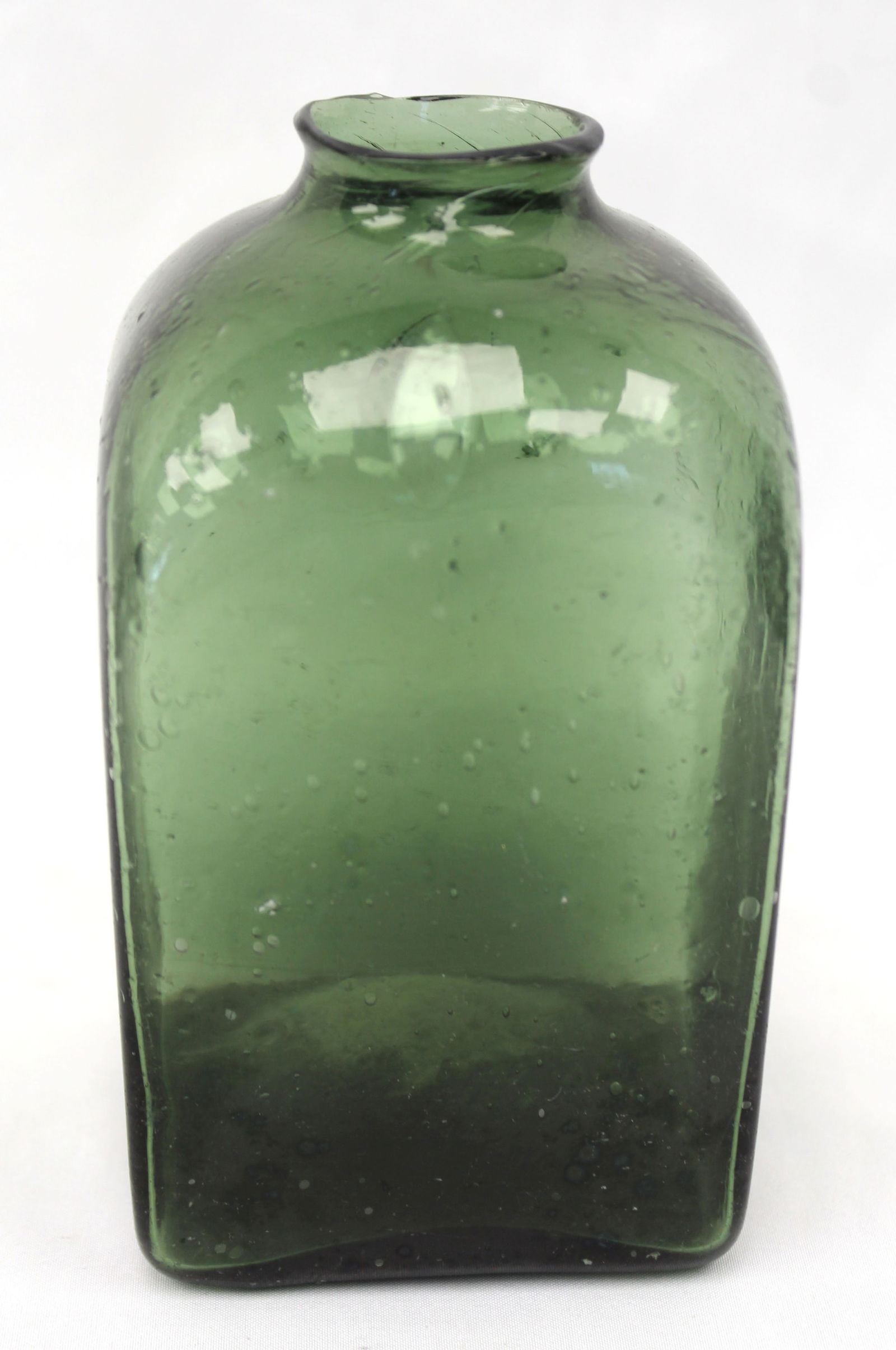 Early green glass case bottle - 5 1/2" tall (1 of 5)