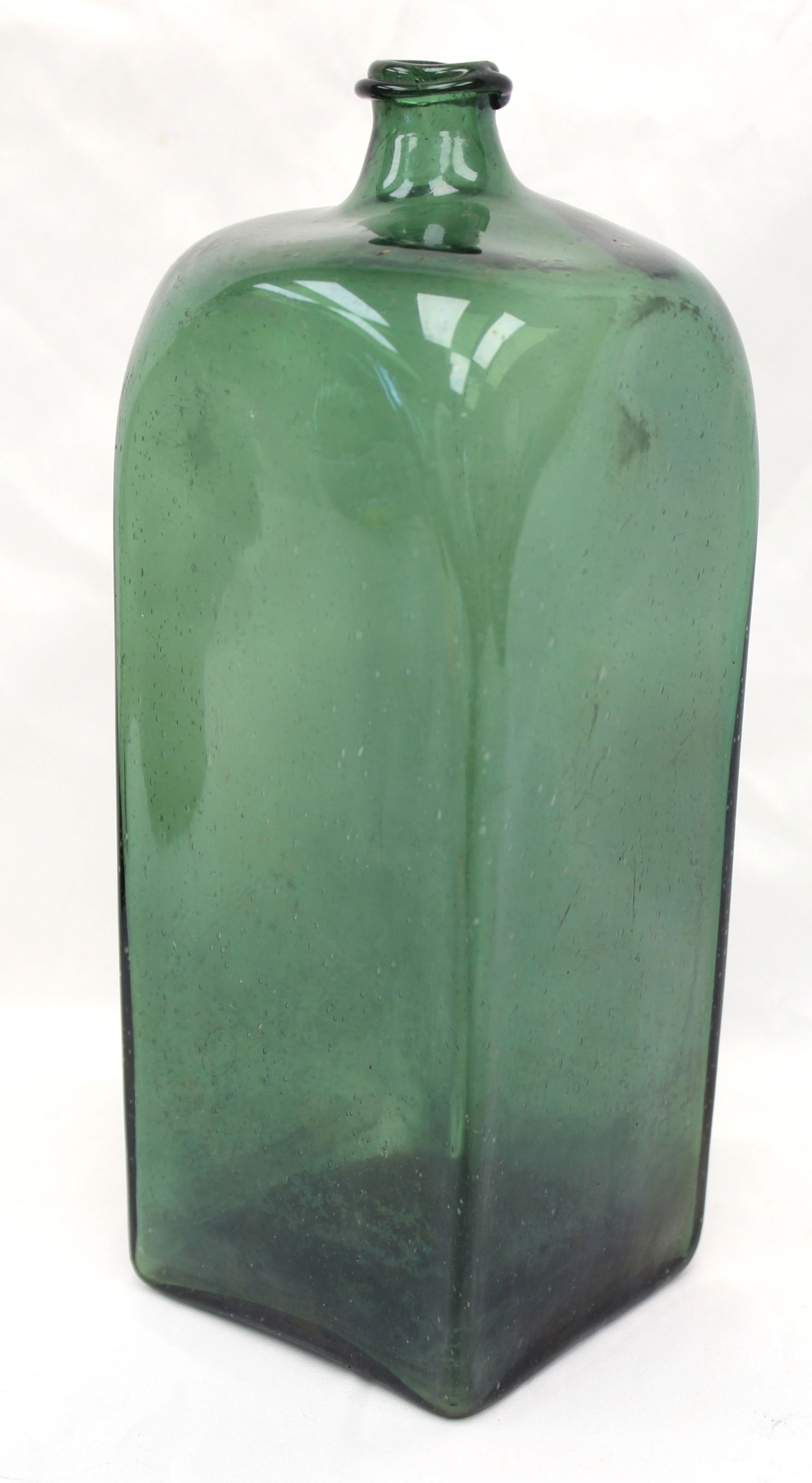 Early green glass gin bottle - 11" tall (1 of 5)