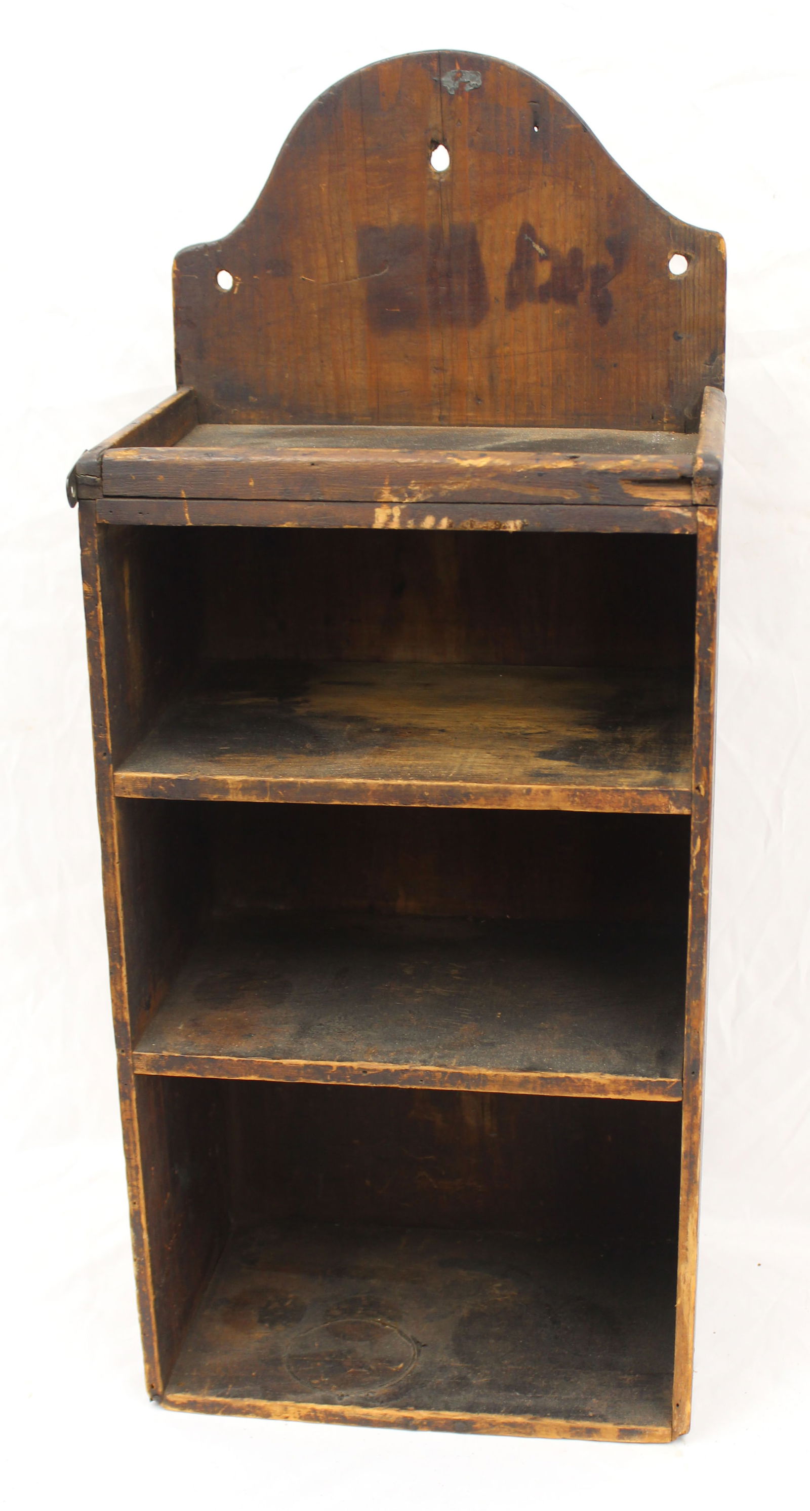 19thC hanging shelf - 28" tall x 12"x8" (1 of 4)