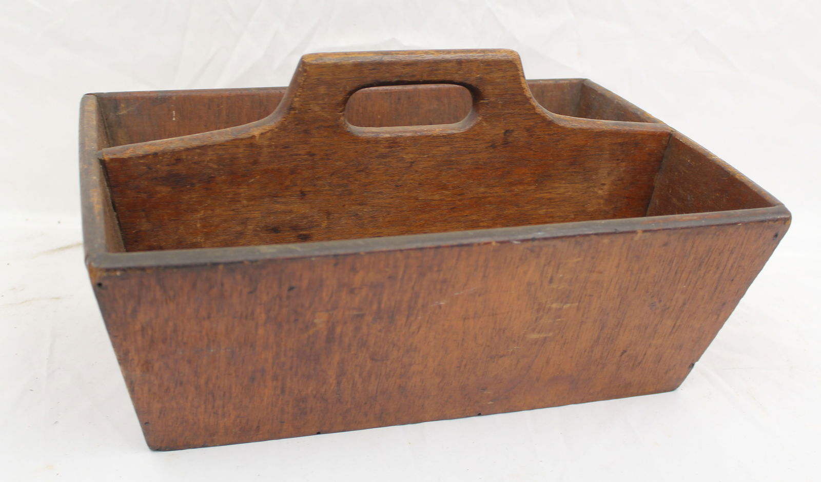 Antique wooden apple carrier - 8 1/2" tall x 15" wide x 11 1/2" deep (1 of 5)