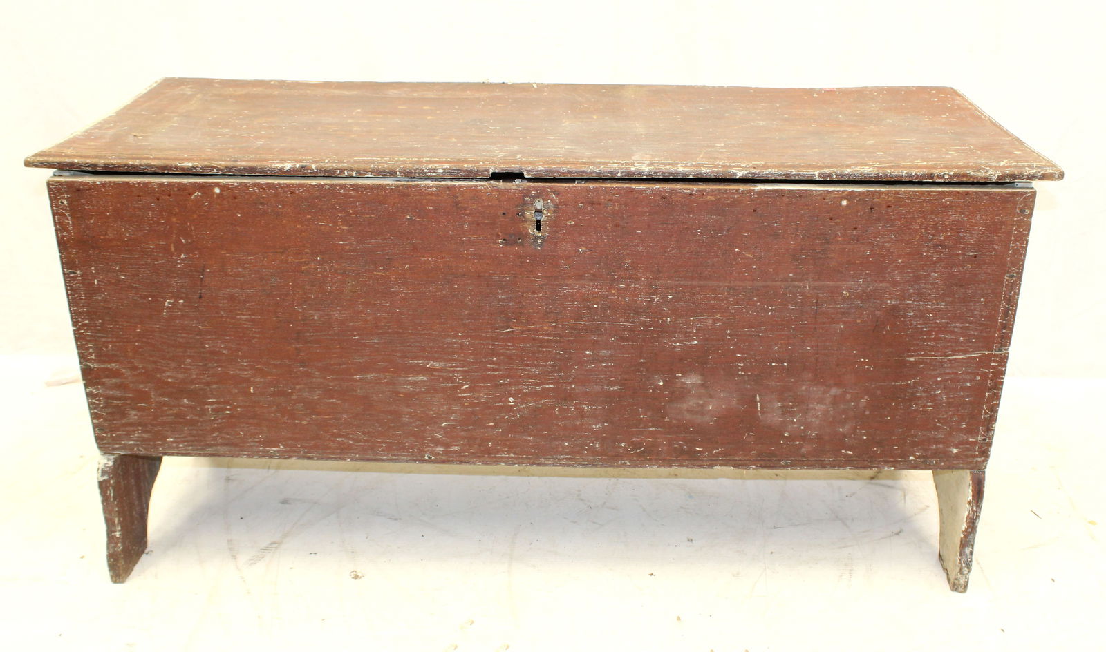 18thC blanket chest - as found - 24 1/2" tall x 52" wide x 18 1/2" deep (1 of 8)