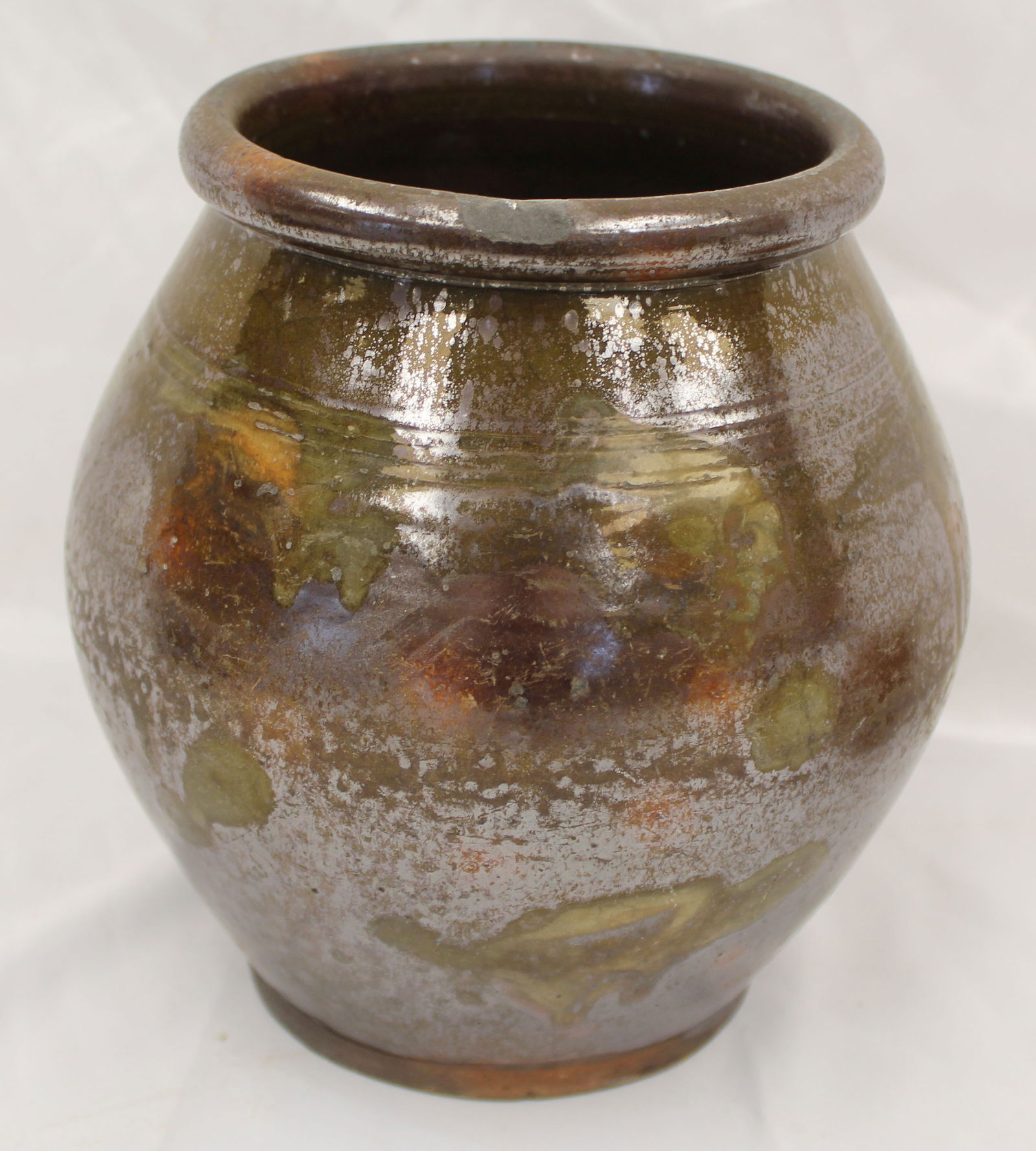 Antique redware jar - 7 1/2" tall (1 of 6)