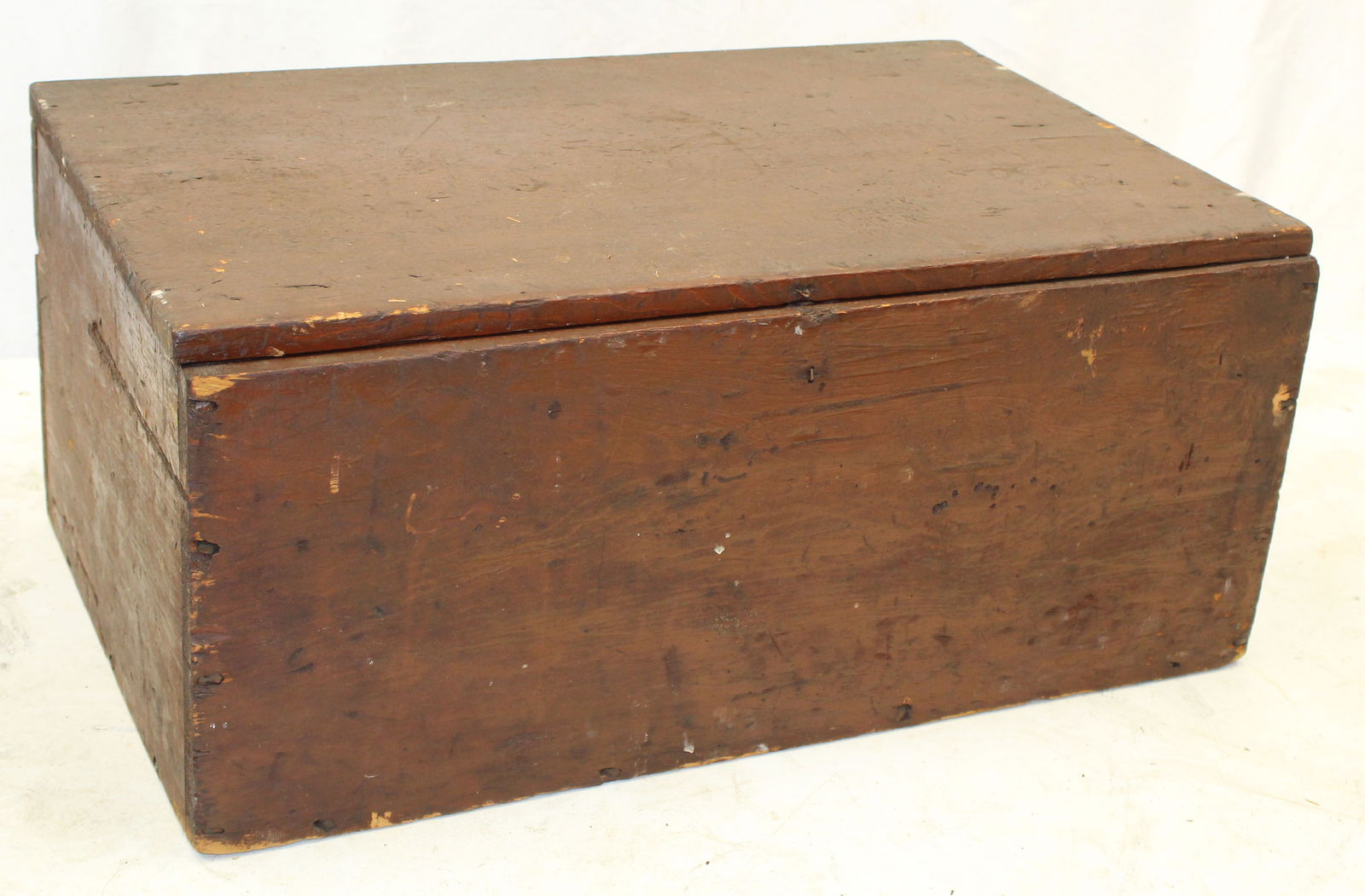 18thC box in old red paint - 14" tall x 31"x20": 18thC box in old red paint - 14" tall x 31"x20"