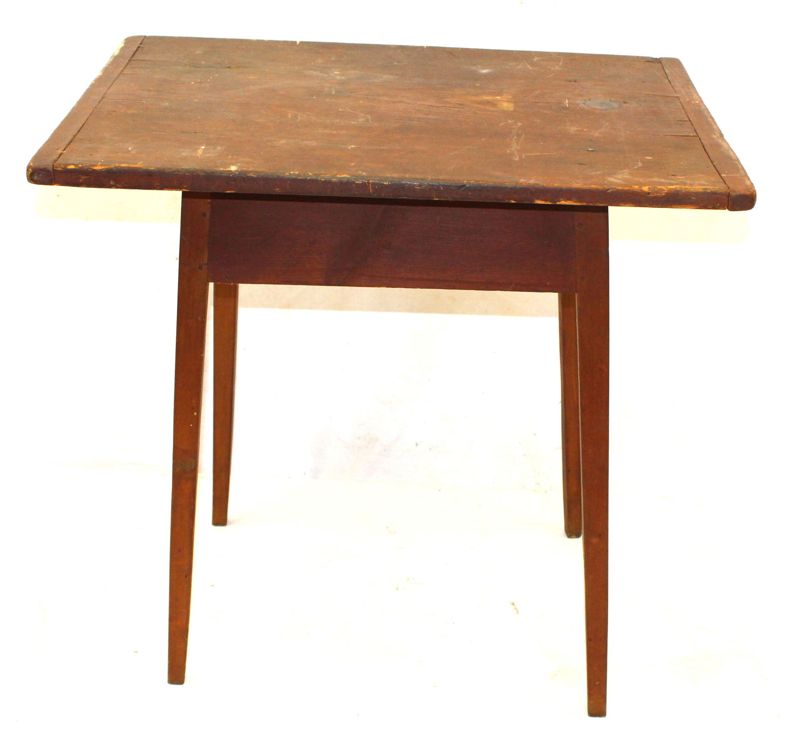 Hepplewhite tap table w splay legs & breadboard ends - 27 1/2" tall x 28 1/2"x23 1/2" top (1 of 4)