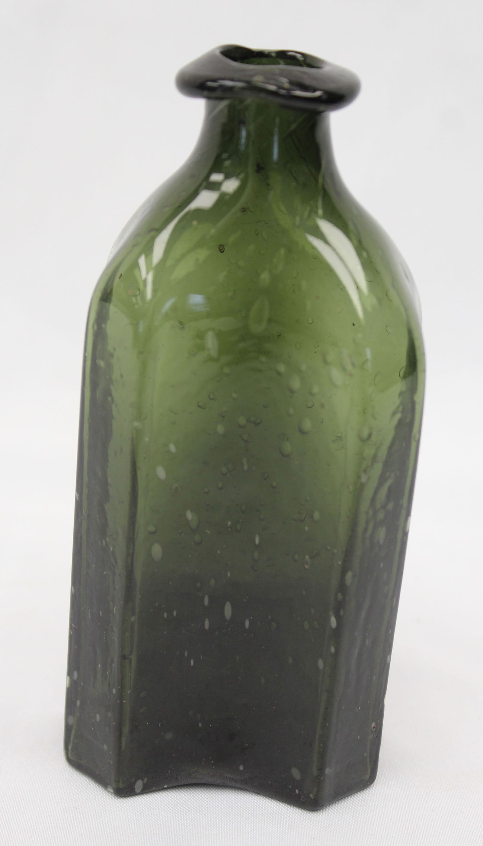 Early green glass bottle - 4 1/4" tall (1 of 6)