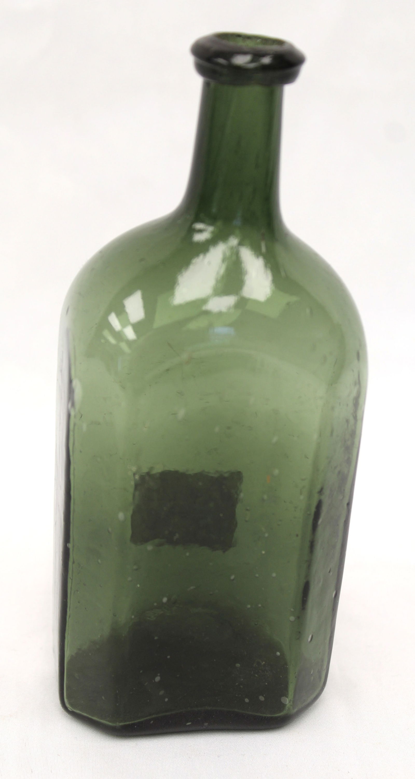 Early green glass bottle - 6 1/4" tall (1 of 6)