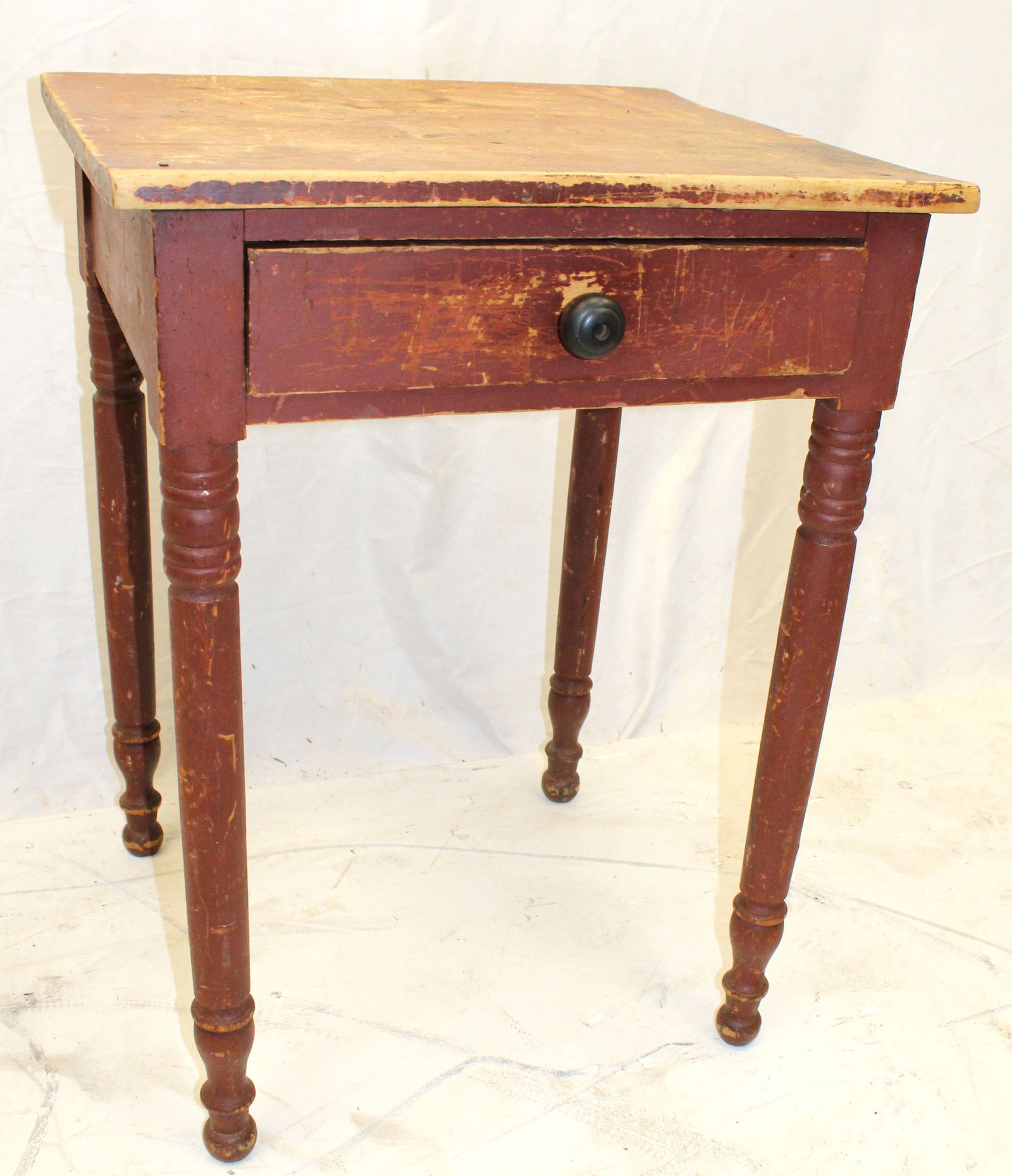 Country Sheraton 1 drawer table - 29" tall x 22"x19 1/2" top (1 of 7)