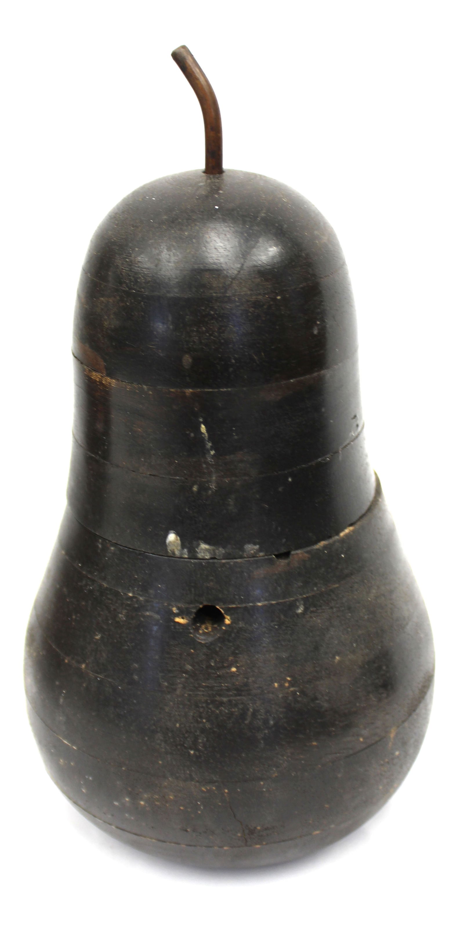 late 19th/early 20thC pear form tea caddy - 9 3/4" tall (1 of 9)