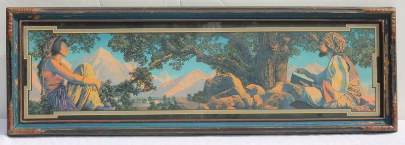 fine Maxfield Parrish print "The Rubaiyat" - 11"x32: fine Maxfield Parrish print "The Rubaiyat" - 11"x32 1/2" overall orig framed size