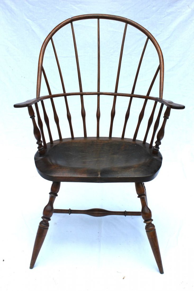The best A.D. Allen unsgnd Windsor armchair we've ever: The best A.D. Allen unsgnd Windsor armchair we've ever seen ca 1790 featuring great turnings & a desirably tall back - Classic Eastern CT example