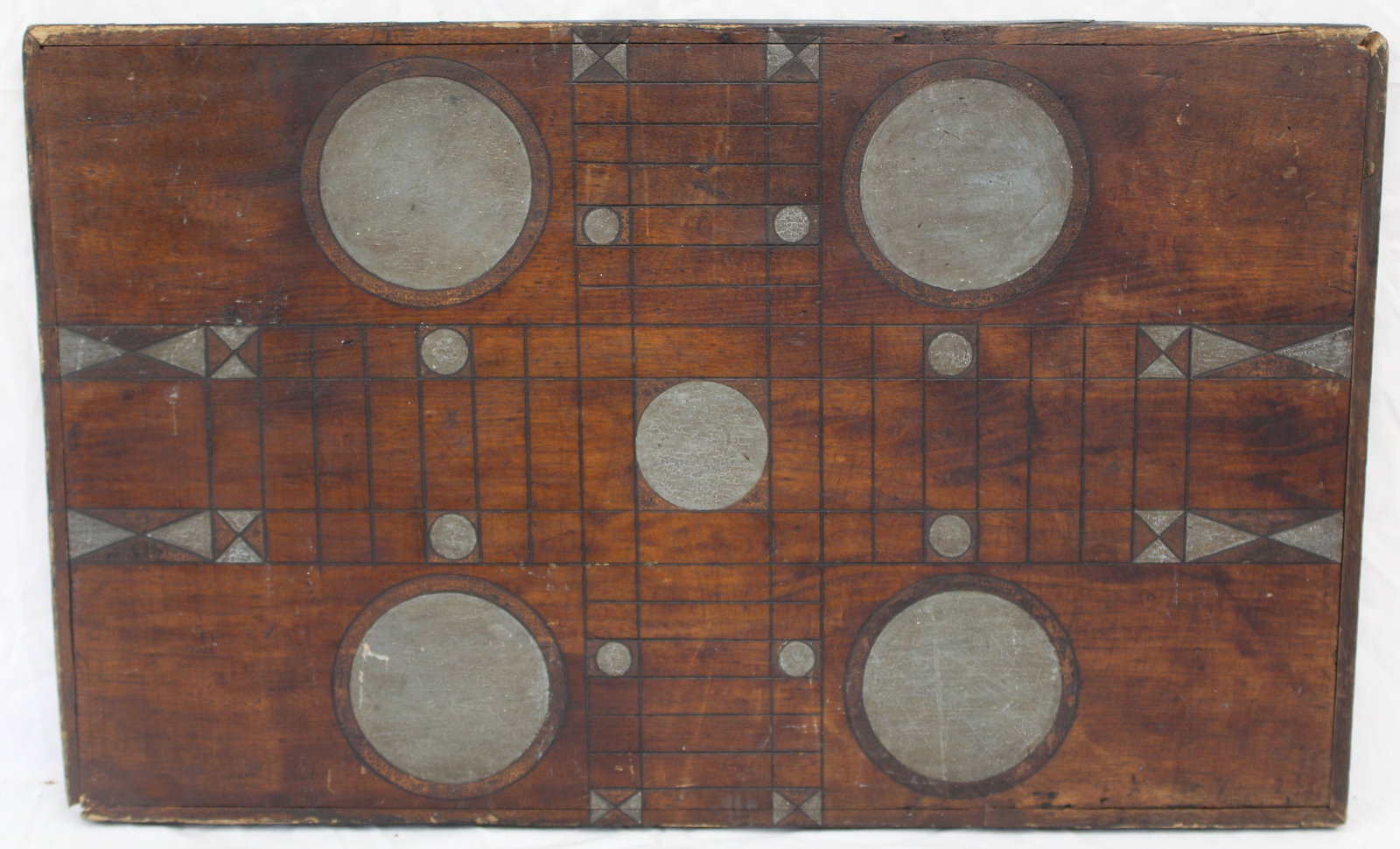 Antique wooden painted double sided gameboard - 30 1/2"x19 1/2" (1 of 6)
