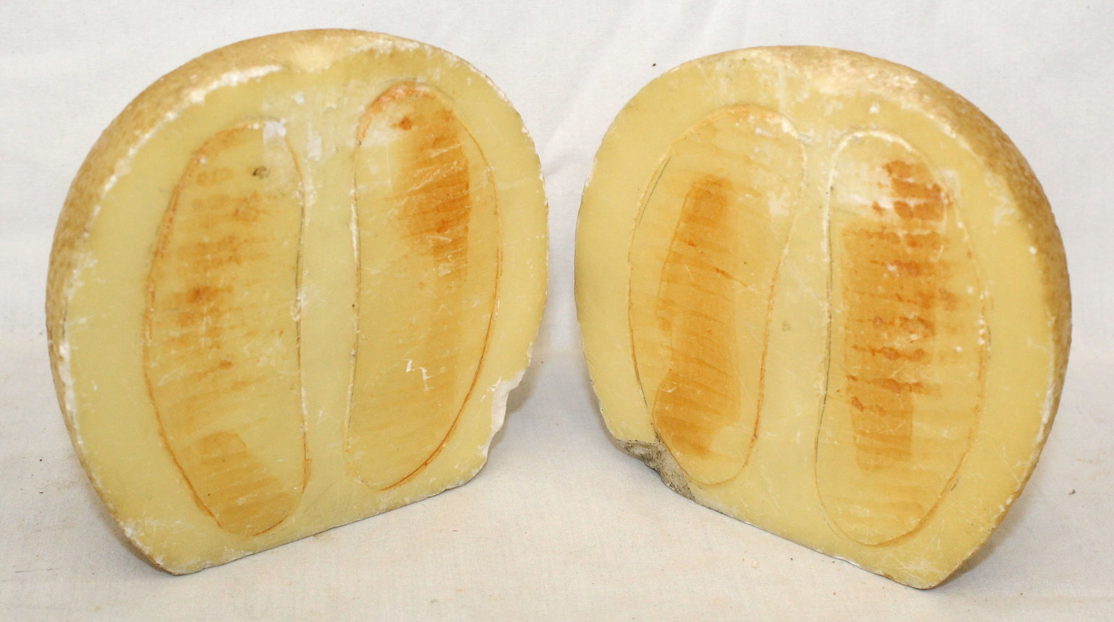 Antique stone melon bookends - 4 1/2"x4 1/2" (1 of 4)