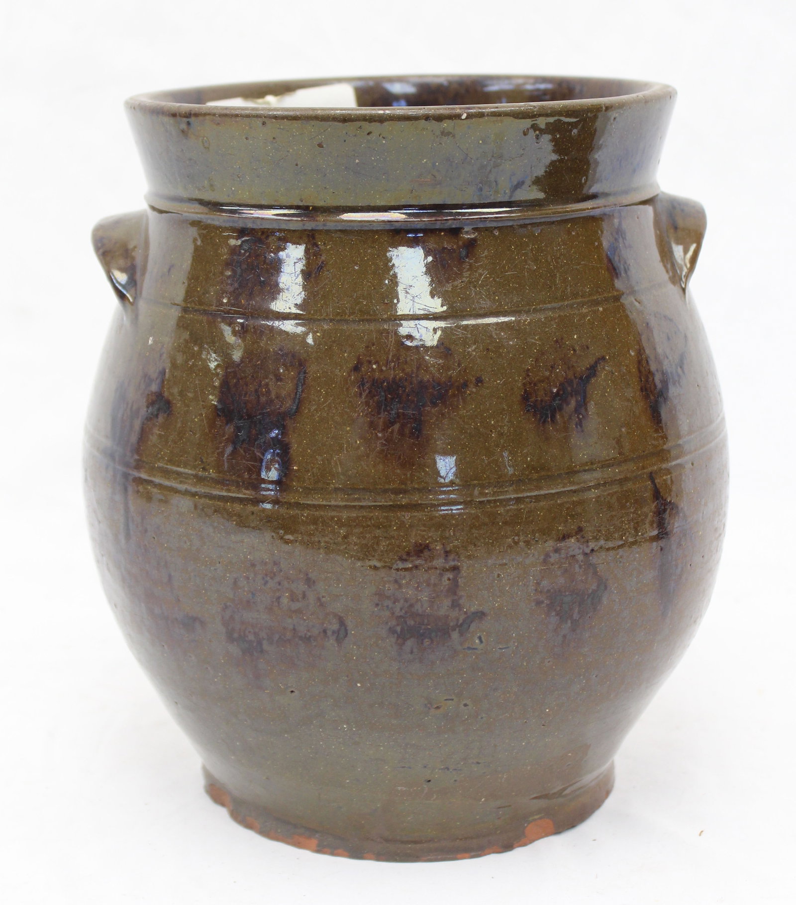 Antique redware jar - 10" tall (1 of 8)